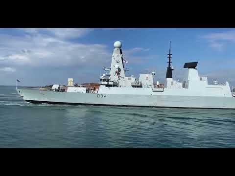 HMS Diamond (D34) Outbound - June 3,2022 - Portsmouth, England