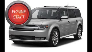 Open and start push button start a Ford Flex or Expedition with a dead key fob battery.