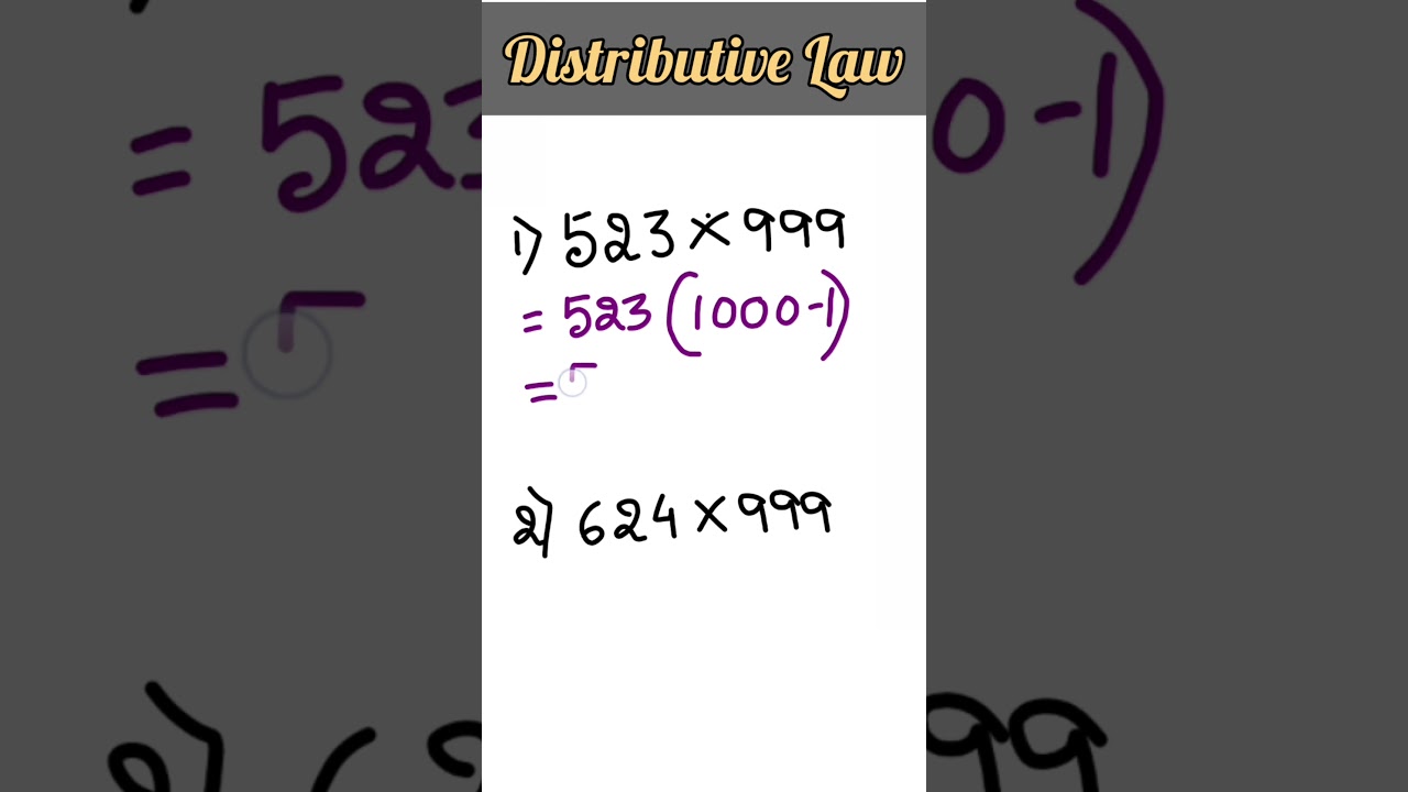 Multiplication Using Distributive Law