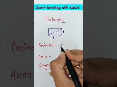 Rectangle and it's formulas #perimeterofrectangle #areaofrectangle #diagonal #viralshorts #shorts