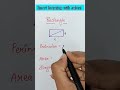 Rectangle And It S Formulas Perimeterofrectangle Areaofrectangle Diagonal Viralshorts Shorts