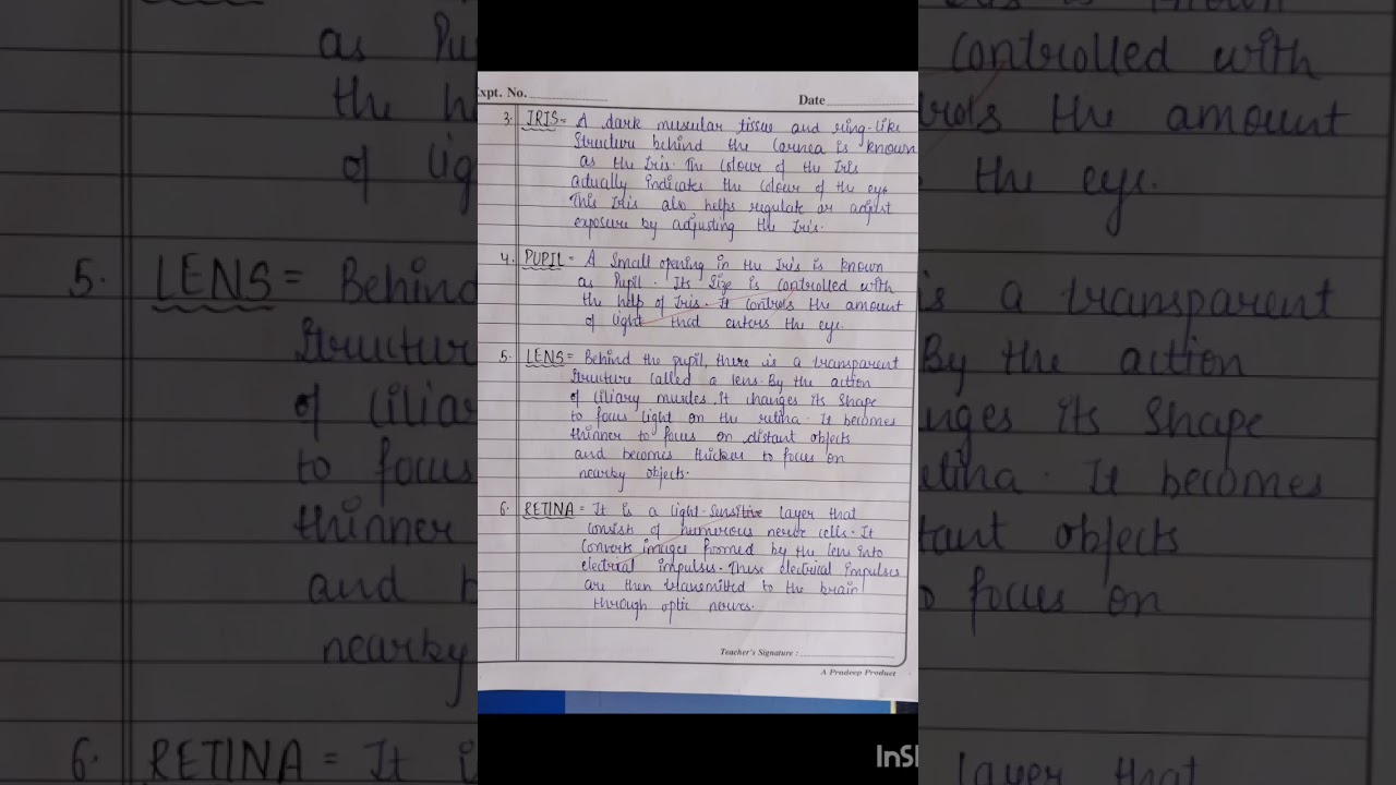 Structure of human eye 👁️#notes ..@incredible-learning