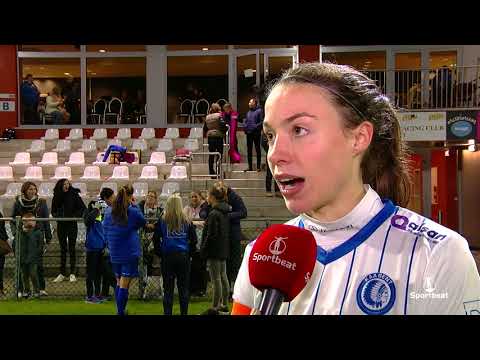 Kapitein Silke Vanwynsberghe AA Gent na 2 1 winst vs RSCA kwartfinale BVB