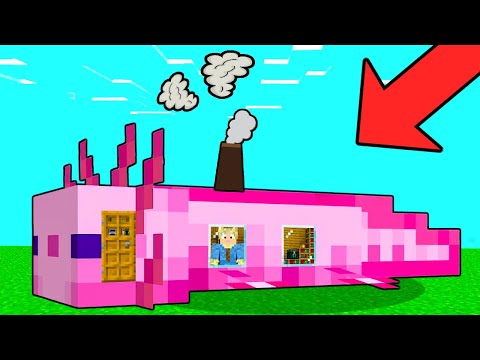 Hemmelig Base i En KÆMPE Axolotl!! - Dansk Minecraft