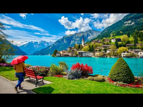 Lugano Switzerland🇨🇭Walking In Most Charming City_Lake Lugano