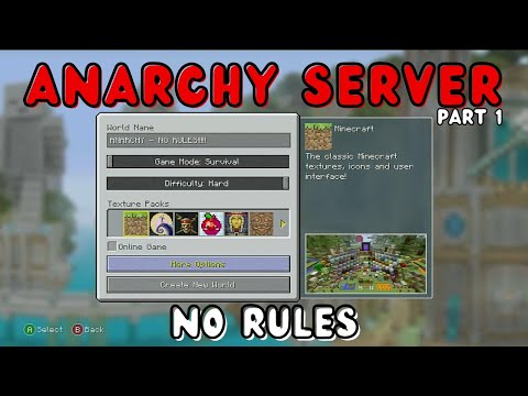ANARCHY SERVER [Minecraft Xbox 360] - Setting Up