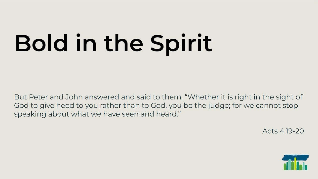 Bold In The Spirit - March 9, 2025