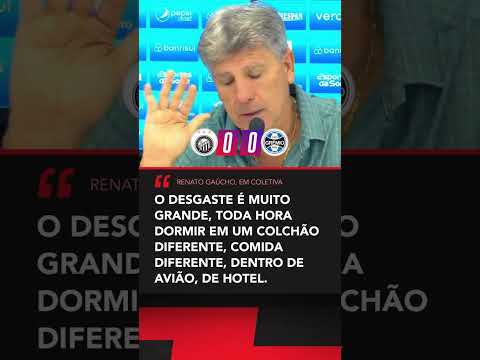 Renato Gaúcho falou sobre o 'desgaste' do time do Grêmio #shorts