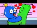 Blue x Green Rainbow Friends animation (Compilation)