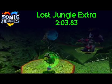 Sonic Heroes - Team Chaotix Lost Jungle Extra Speedrun - 2:03.83