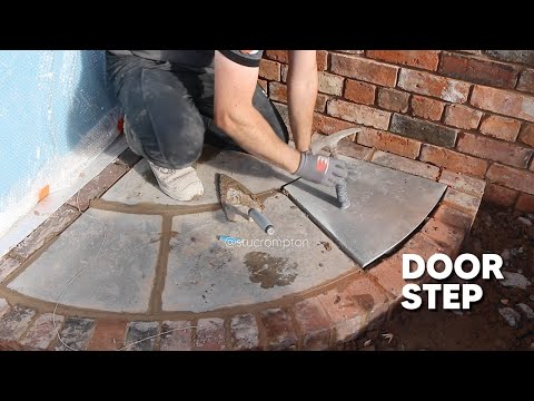 #Bricklaying - How To Build a Curved Door Step