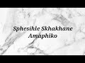 Sphesihle Skhakhane - Amaphiko Instrumental & Lyrics