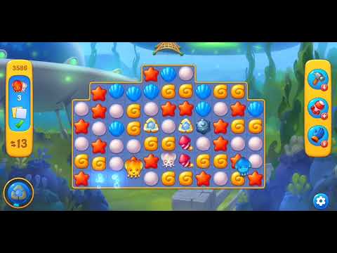 fishdom level 3586 / niveau 3586 full boosters