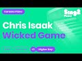 Chris Isaak - Wicked Game (Higher Key) Karaoke Piano