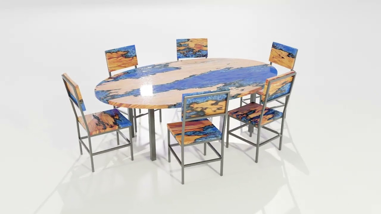 Epoxy Resin Table 3D Model