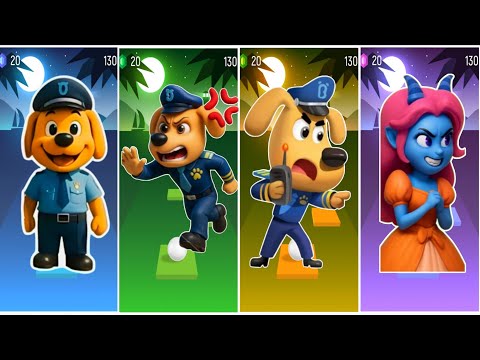 SHERIFF LABRADOR EXE vs DOBIE EXE vs SHERIFF PAPILLON EXE x Coffin Dance | part 48 Tiles Hop 