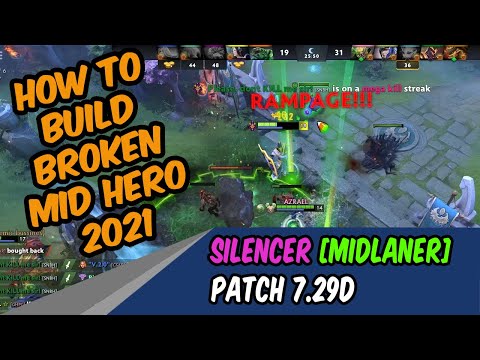 SILENCER RAMPAGE TRY THIS BUILD BROKEN HERO - DOTA 7.29d