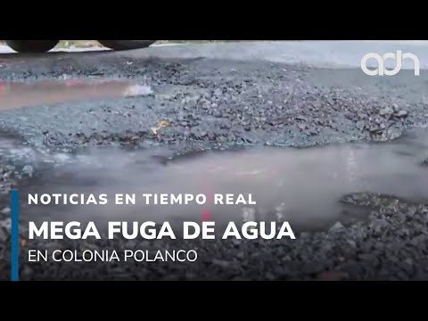Megafuga de agua en la colonia Polanco