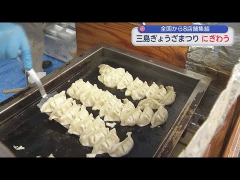 YouTube Video 恒例「ぎょうざまつり」始まる　「三嶋ぎょうざ」に「富士山餃子」長野の「伊那餃子」なと゛　静岡・三島市