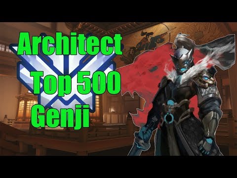 Genji Gameplay - Architect Pro OWL Genji -Top 500 Overwatch Season 14