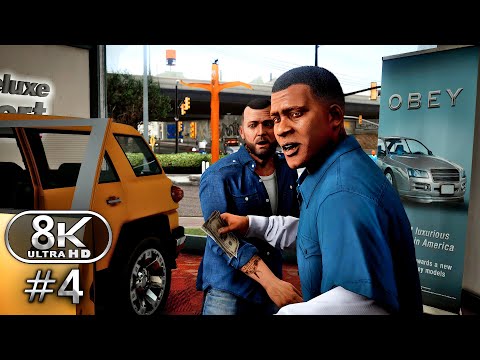 GTA V 8K Ultra Graphics Gameplay Walkthrough Part 4 - GTA V 8K 60FPS PC No Commentary