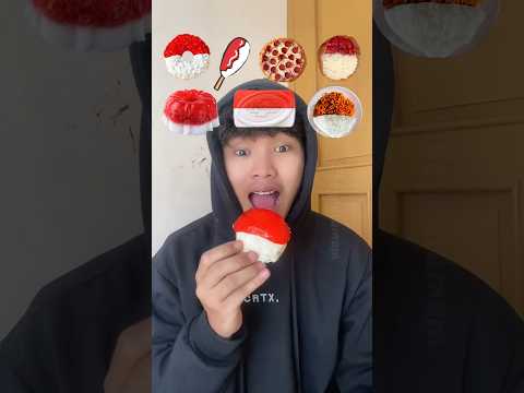 MUKBANG EMOJI WARNA MERAH PUTIH ❤️🤍 SIAPA YANG PERNAH MAKAN S4BUN 🇮🇩