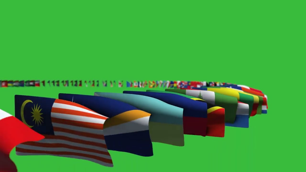 All flag green screen flag animation | No Copyright Free Download