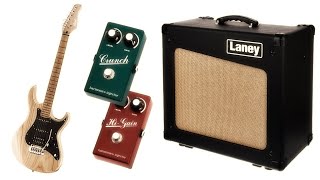 Video thumbnail for Rocking on  Cort G260 OPN into Laney Cub 12R with pedals (Udaloff) and Celestion Vintage 30 by Sergei Vlassov
