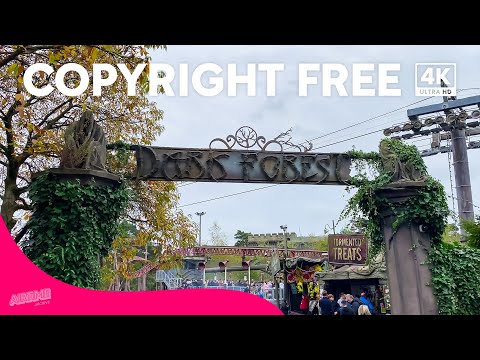 Alton Towers - Dark Forest Footage (4k 60fps • Copyright Free)