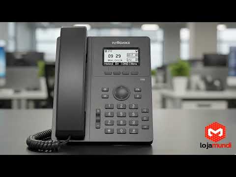Video do produto Telefone IP FlyingVoice P10 2 Linhas SIP Voz HD Display LCD