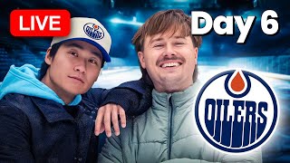 Taking SLAPSHOTS from the Oilers Hockey Team | Canada Roadtrip