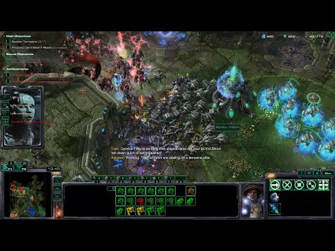 StarCraft 2 Three Races Co-op Campaign: Wing of Liberty Mission 8 - Welcome to the Jungle
