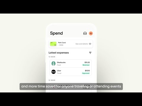 Perk: The intelligent platform for travel and spend.
