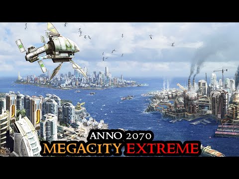 Building A Sci-Fi City in Anno 2070 MEGACITY EXTREME - Longplay Citybuilder CHALLENGE Run