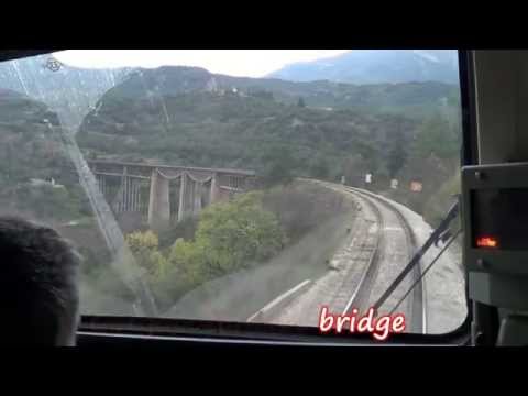 Greek railways, Cab ride on the mountainous line from Lianokladi to Amfikleia