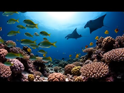 Relaxing Underwater Journey (1 Hour) | Coral Reefs & Ambient Sounds