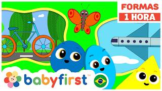 Aprendendo Formas Geométricas | Desenho Educativo 2 anos | Avião | Bicicleta e Mais | BabyFirst