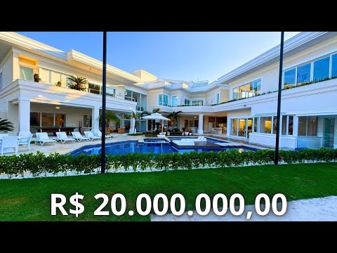 Luxuosa mansão de 20 milhões Jardim Acapulco em Guarujá. (VÍDEO TOUR).