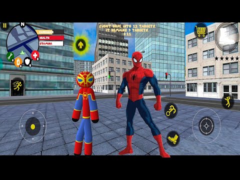 Spiderman Stickman Rope Hero 2 Mafia Gangster #6 - Android Gameplay