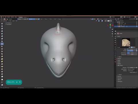 Blender 2.8 Sculpting Timelapse Duck Head
