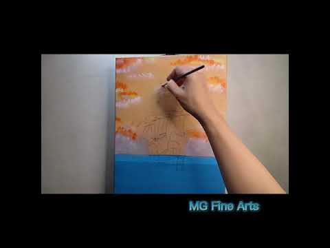 Galleon Ship Series 4 Acrylic Painting No. 18