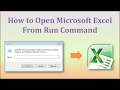 HOW TO OPEN MS EXCEL THROUGH RUN COMMAND