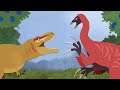 Dinosaurs cartoons battles: Tarbosaurus vs Therizinosaurus | DinoMania
