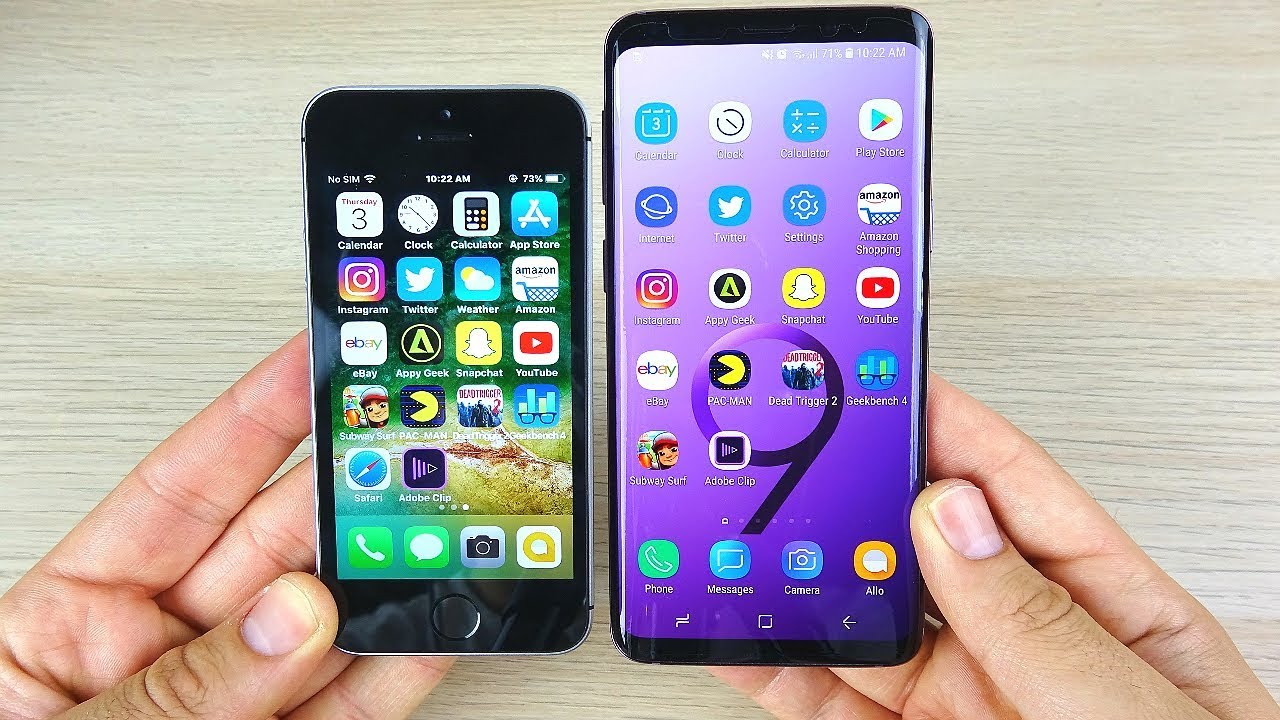 iPhone SE vs Galaxy S9 Speed Test!