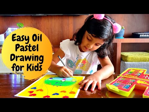Easy Oil Pastel Drawing for Kids | Oil Pastel Art for Kids | International Day of the Girl Child