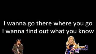 Miley Cyrus &amp; David Archuleta Duet - I Wanna Know You - Hannah Montana - On Screen Lyrcis