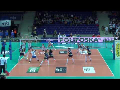 Najdłuższa akcja meczu Chemik Police   PGE Atom Trefl Sopot 04 01 2015 r