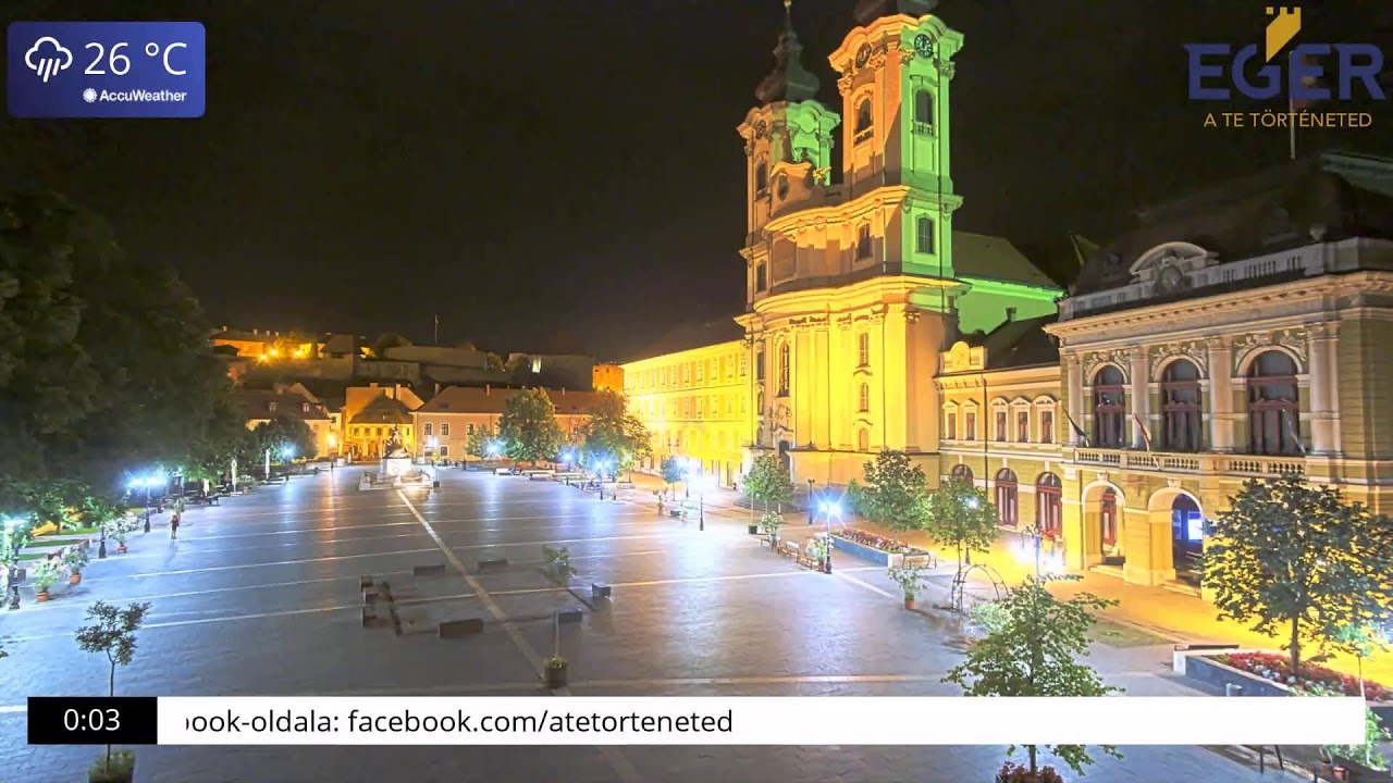 Live webcam view of Plaza Dobó y la Iglesia Minorita