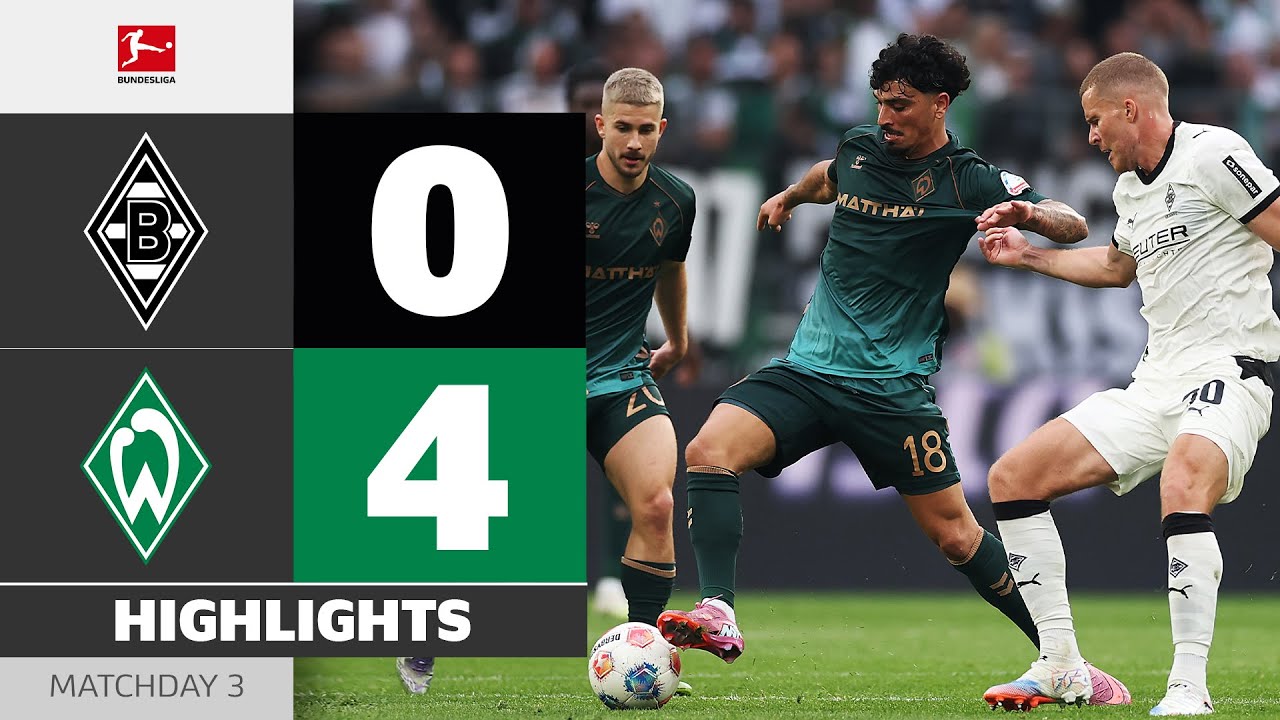 Borussia M'gladbach vs SV Werder Bremen Highlights