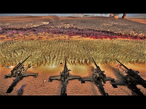 WW2 Heavy Artillery VS 1 Million Spartans !! l Ultimate Epic Battle Simulator 2  UEBS2